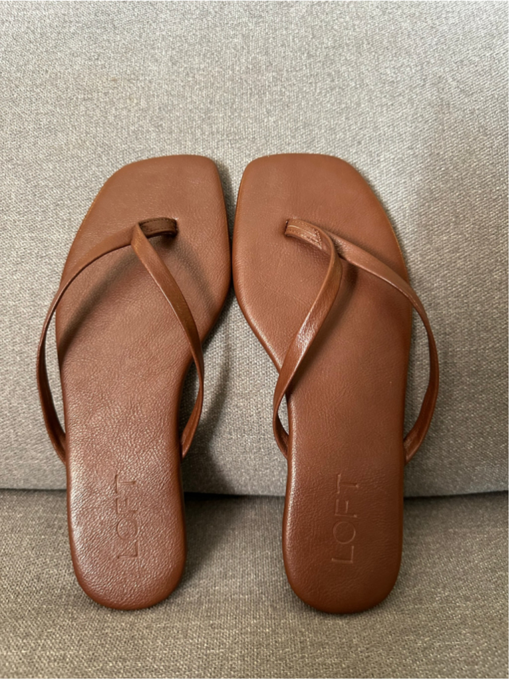 LOFT Outlet Brown Sandals Women’s Size 6 Flip Flops Summer Beach Casual